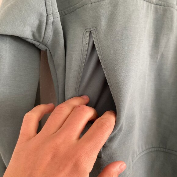 Old Navy Active Dynamic Fleece Half-Zip Jacket Green Mockneck Pullover Travel M - Picture 6 of 10